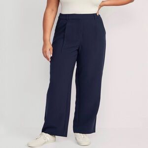 NEW Old Navy Pants Women’s 3X Extra High Rise Taylor Straight Leg Navy Trousers